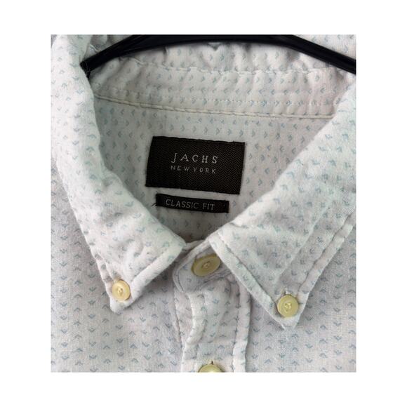 JACHS New York White & Blue Long Sleeve Button-Down - Size L - Picture 4 of 5